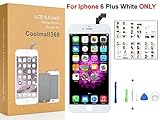 iphone 6 Plus screen replacement For Lcd Touch Screen Digitizer Frame Assembly Set (Free tool kit included)(White)