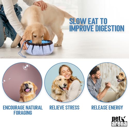 PET ARENA Adjustable Snuffle mat for Dogs, Dog Puzzle Toys, Enrichment Pet Foraging mat for Smell Training and Slow Eating, Stress Relief Interactive Dog Toy for Feeding, Dog Mental Stimulation Toys