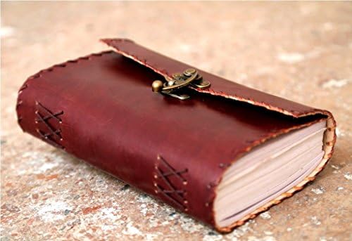 FAIRCRAFT HANDMADE JOURNAL LEATHER LINE PAGES BROWN DIARY TRAVEL BOOK SKETCHBOOK POETRY BOOK 9X5