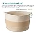 XXXLarge Cotton Rope Basket, Woven Tall White Decorative Baskets for Blanket Storage, Baby Nursery Hamper Bin, Toy Tote - Cute Round Basket and Towel Baskets with Handles 21.7
