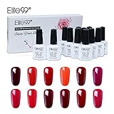 Elite99 Gel Nail Polish Set Soak off UV LED Nail Art Manicure Kit C013 + 50pcs Gel Remover Wraps