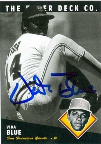 Autograph Warehouse 32088 Vida Blue Autographed Baseball Card San Francisco Giants - Oakland Athletics 1994 Upper Deck Heroes Of Baseball No. 71