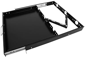RAISING ELECTRONICS 1U Rack Mount Sliding Keyboard Tray Cantilever for Server Data Network Rack