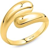 Amberta Women 925 Sterling Silver Teardrop Ring – Silver Statement Ring