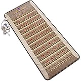 ThermoGem PEMF FIR Photon Amethyst Tourmaline Jade Mat - Professional 71”L x 32”W - Adjustable 86-158°F Far Infrared Heating & 1-30 Hz Pulsed Magnetic Therapy - Anions - LED Bio Stimulation Red Light