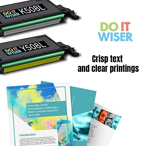 Do It Wiser Compatible Toner Cartridge Replacement for CLT-C508L Samsung CLP-620ND CLX-6220FX CLX-6250FX CLP-620 CLP-670 CLP-670N CLP-670ND | Cyan