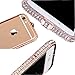 Luxury Diamond Crystal Rhinestone Bling Metal Frame Bumper Case Cover for Iphone 6 (4.7-inch) (Rose Gold)