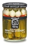 Sable & Rosenfeld, Tipsy Cocktail Garnish Stirrers of Gherkins, Onions, and Olives 16 Ounces