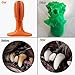 HETOO Dog Toothbrush Stick Natural Rubber Doggy Teeth Cleaning Chews Toy for All Breeds Puppies (Orange)