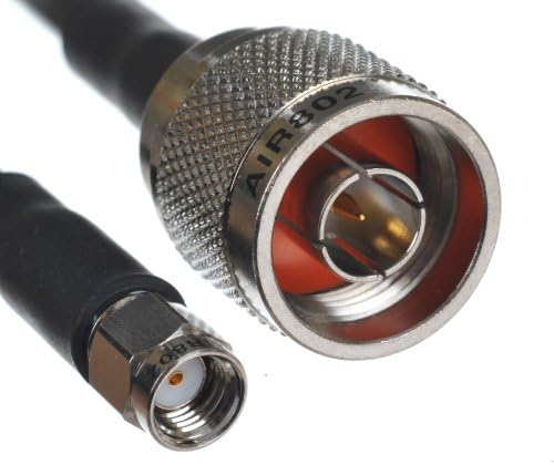 AIR802 CA400FLEX Black Antenna Cable, N Plug-Male to Reverse Polarity SMA (RP-SMA) Plug-Male, 3 Feet (91.4 cm)