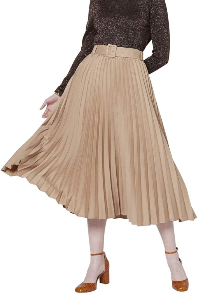 Grace Karin Midi Jupe Plissee Taille Haute Vintage Swing Cocktail Jupe Longue Casual Mode Femme Bilkvarteret Jupes