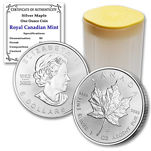 2023 - Lot of (25) 1 oz Canadian Maple Leaf Silver Coins Brilliant Uncirculated with Certificates of Authenticity $5 Seller BU