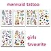 YALLFF 60-pack mermaid party favors supplies bracelets,necklaces, rings,bookmarks,hairclips, brooches, hair ties,keychains,tattoos-girls birthday gift-Goodie Bag Fillers