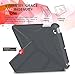 iPad Mini 4 Case, roocase Origami 3D iPad Mini 4 Slim Shell Case Smart Cover with Sleep/Wake [Features Landscape, Portrait, Typing Stand] for Apple iPad Mini 4 2015, Space Gray