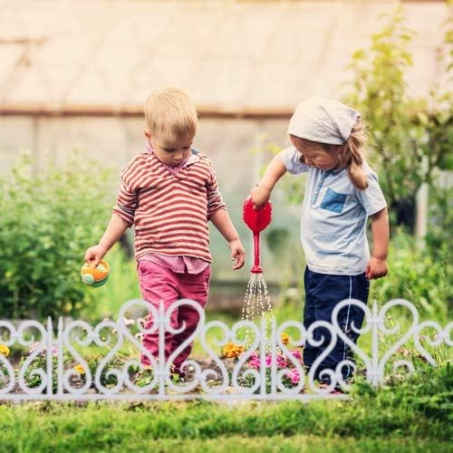 Relaxdays Set de 4 separadores de jardín, Valla decorativa, Con ...