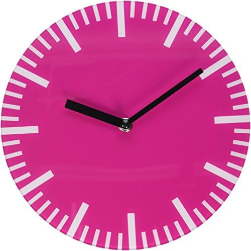 Refelx Non-Ticking Silent Acrylic Wall Clock, Small, Color, Pink