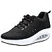 JARLIF Women's Comfortable Platform Walking Sneakers Lightweight Casual Tennis Air Fitness Shoes All Black US8