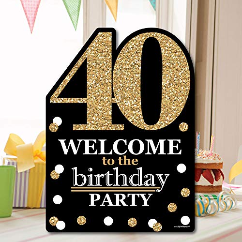 Big-Dot-of-Happiness-Adult-40th-Birthday-Gold-Party-Decorations-Birthday-Party-Welcome-Yard-Sign