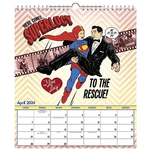 2024 I Love Lucy Monthly Wall Calendar, Special Edition, 12 Months, 13