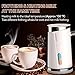 HadinEEon Milk Frother, Electric Milk Frother & Steamer for Making Latte, Cappuccino, Hot Chocolate, Automatic Cold Hot Milk Frother & Warmer (4.4 oz/10.1 oz), Coffee Frother Milk Heater (White)