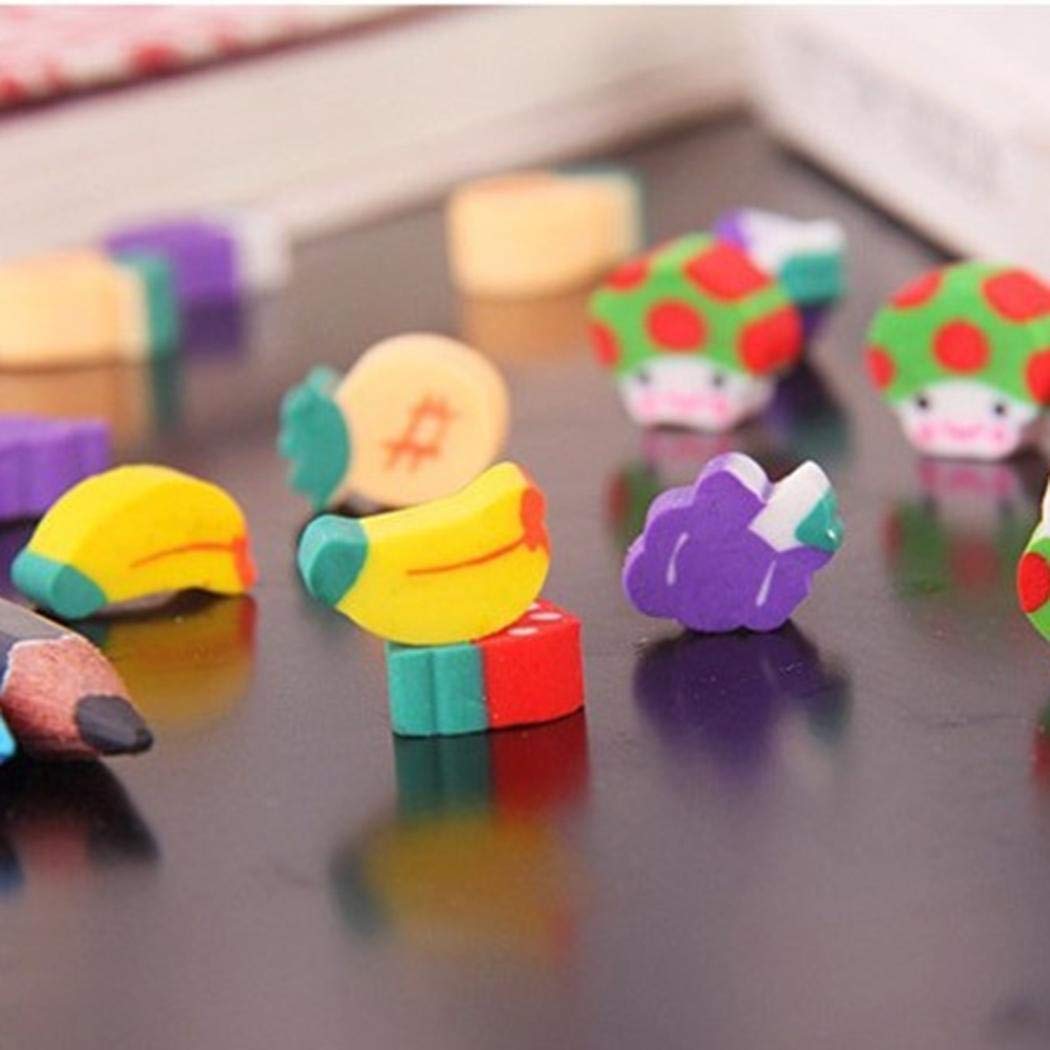 Yagot 50PCS Kinder Studenten nette Minifrucht-Spielzeug Radiergummi Briefpapier Werkzeug Karikatur Spielzeug Radiergummis
