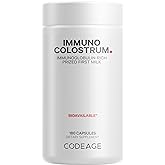 Codeage Colostrum Supplement, Grass-Fed Colostrum - Prized First Milk - Grass-Finished, Freeze-Dried - Vitamins, Immunoglobulins, Growth Factors - Non-GMO, Gluten-Free - 180 Capsules