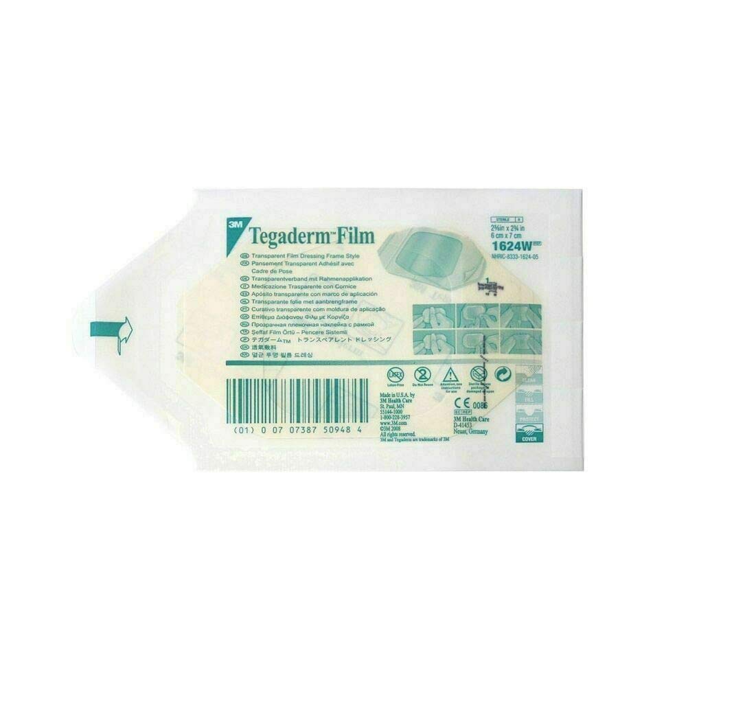 TEGADERM FILM Dressings 6cm x 7cm 3M x 10 - Tattoo/Burns/Wounds/Abrasions 1624DT