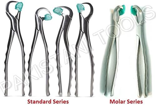 Physics Dental Extracting Forceps Standard Series+ Molar Series Set of 6 Piece