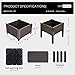 VIVOHOME Elevated Plastic Raised Garden Bed Planter Kit for Flower Vegetable Grow Brown Set of 4 (Renewed)thumb 4