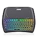 Mini Keyboard, Aerb 2019 Upgraded D8 Pro Mini Wireless Keyboard with Touch Pad Combo for Android Smart TV, PC, Xbox, RGB Backlit, Rechargeable Li-ion Battery