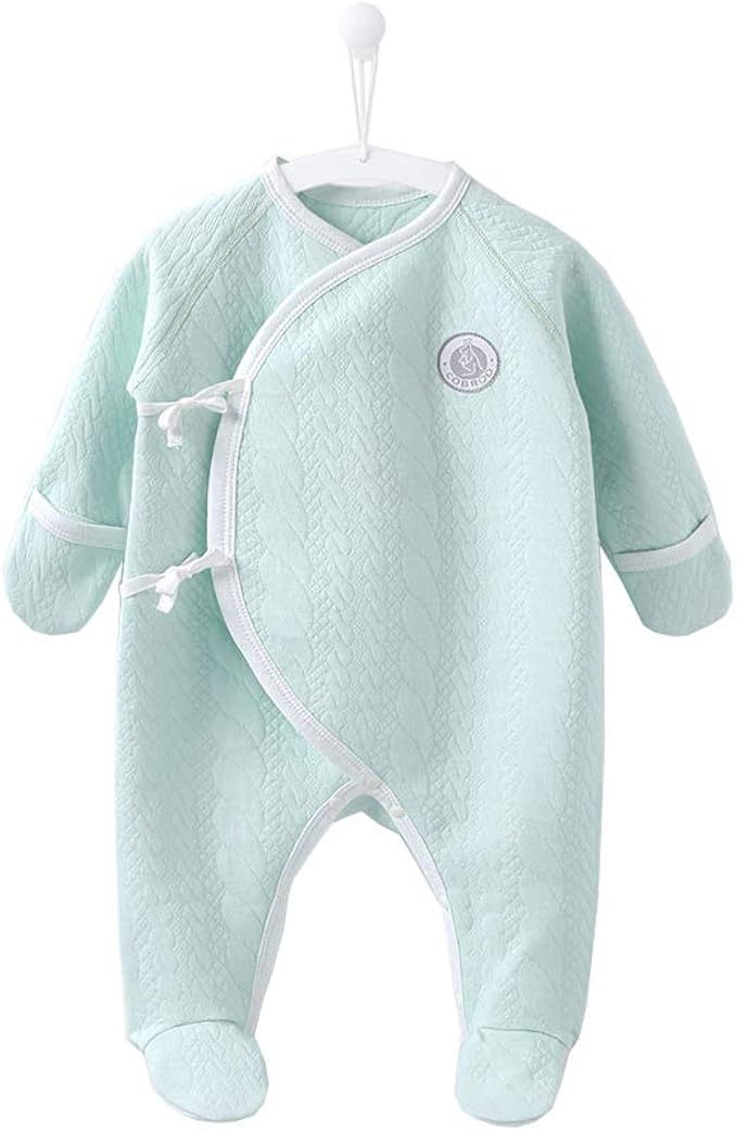 newborn girl sleepers with mitten cuffs