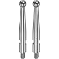 uxcell Contact Point for Dial Test Indicator, 2mm Diameter HSS (High-Speed Steel) Ball Tip M1.4x0.3 Thread 0.68" Length, 2 Pcs