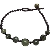Infinityee888 Jade Bead Anklet Green Feng Shui for Men,Women Ankle Bracelet-AK01