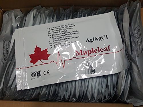 Disposable Medical Reusable Dry ECG Electrode (Package of 25) Universal 750pcs Mapleleaf Multi-Purpose Monitoring Electrode