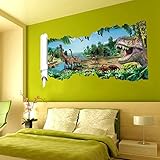 IARTS Jurassic Park Dinosaurs Wall Sticker Removable Vinyl Decals for Kids Room