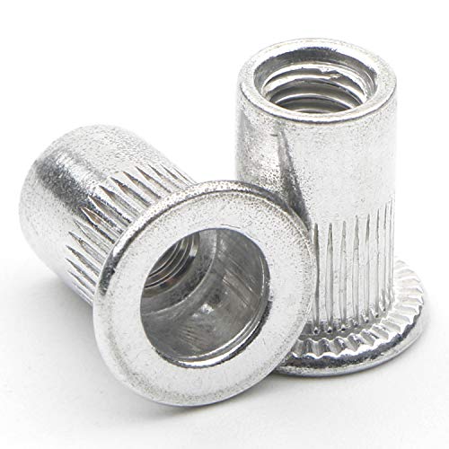 Fastener Nuts M6 6mm Flat Head Aluminum Rivet Nut Blind Insert Nut Pack
