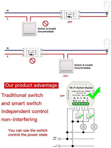Tamkyo Wifi Smart Light Switch Diy Breaker Module Smart LifeTuya APP Control Remoto Funciona con Alexa Echo Home 12 Way