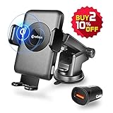 Qi Wireless Charger Car Mount - Corehan Automatic Clamping Car Fast Wireless Charger with Air Vent Phone Holder Dashboard Cell Phone Holder & Car Charger, Compatible with iPhone Galaxy Phone