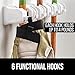 Gorilla Grip Mop and Broom Holder, 5 Auto Adjust Slots, 6 Hooks, Holds Up to 50 Lbs, Easy Install Wall Mount, Store Cleaning and Gardening Tools, Organize Kitchen, Garage, Closet, Storage Rooms, White