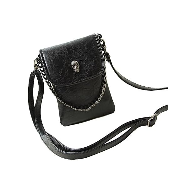Studded-Skull-Gothic-Mini-Chain-Crossbody-Shoulder-Bag-Satchel-Travel-Leather-Tote-Handbag-Purse
