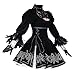 ZYHCOS Black Sexy Hollow Lace High Waist Halloween Dress Costume (Womens-M)