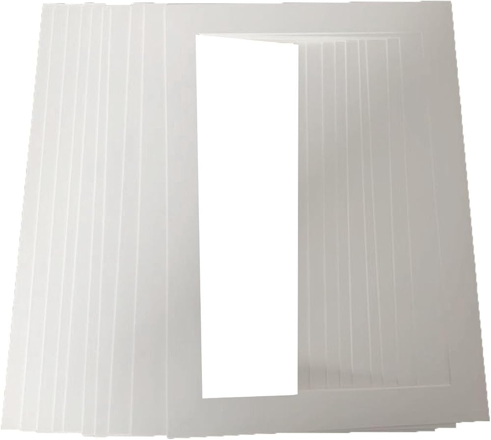 YIPUETERNITY 10 Pack A4 Photo Mounts for 6x8 Inch Prints, Cream Picture Mats