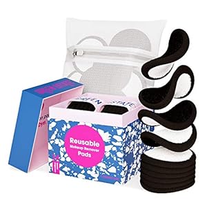 Green Estate Reusable Cotton Rounds – Dual Sided Makeup Remover Face Pads – Thick Washable Wipes for Toner – Affordable…