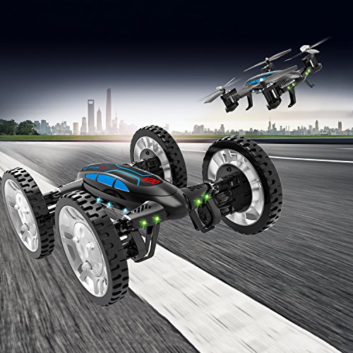 Taotuo 2 in 1 Air-Road RC Car Flying Quadcopter Toy with 4 Channel 2.4G 6-Axis Gyro Headless Mode