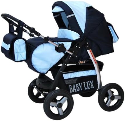 light blue pram
