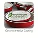 Tramontina 80110/202DS Gourmet Ceramica Deluxe Cookware Set, PFOA- PTFE- Lead and Cadmium-Free Ceramic Exterior & Interior, 10-Piece, Metallic Red, Made in Italy