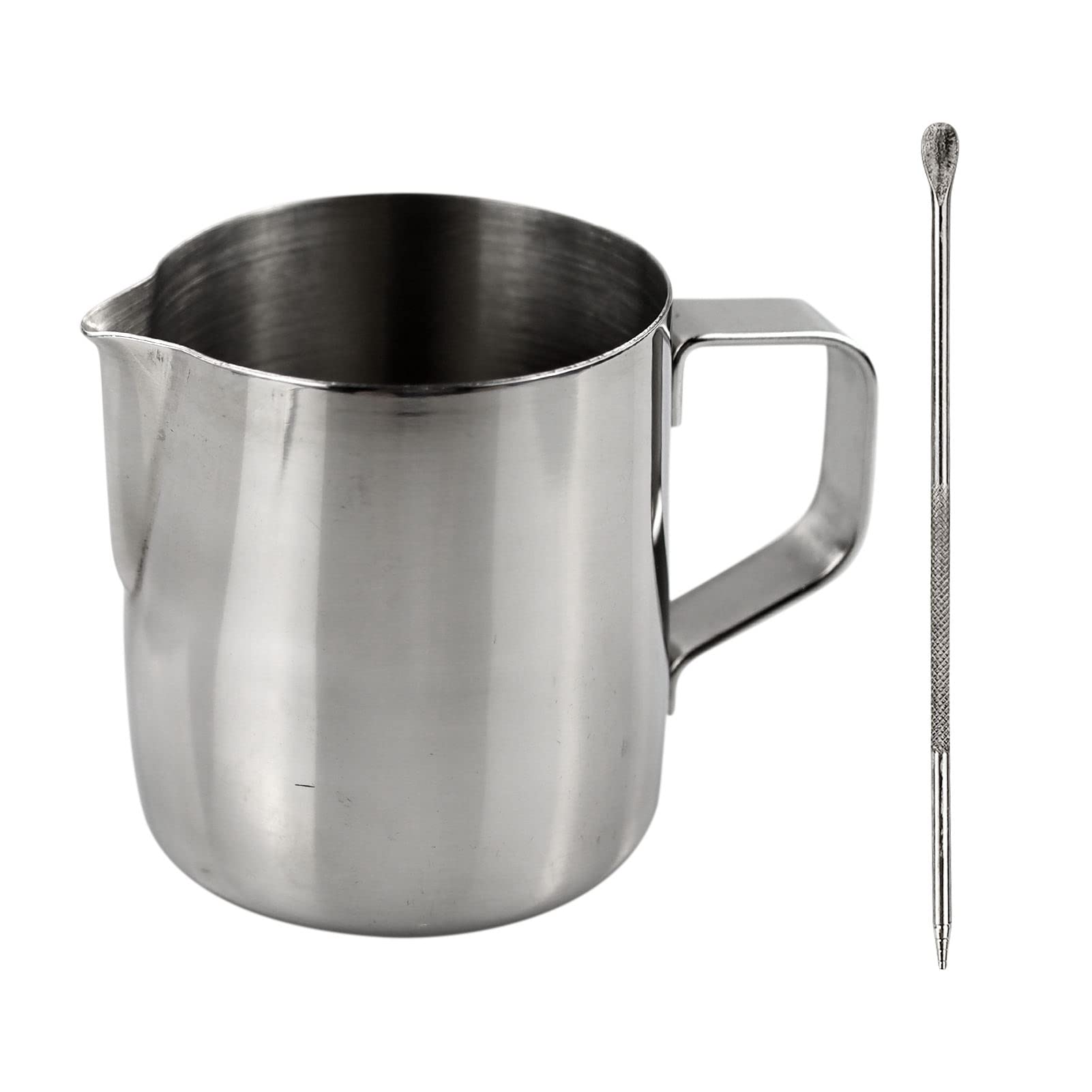 Milk Jug, Stainless Steel Milk Jug Milk Frothing Pitcher Jug Cup, Milk Pitcher Jugs Perfect for Barista Cappuccino Espresso Making (200ML)