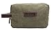 IBLUE Canvas Leather Travel Toiletry Organizer Shaving Dopp Kit Cosmetic Makeup Bag,#B4 (Army green)