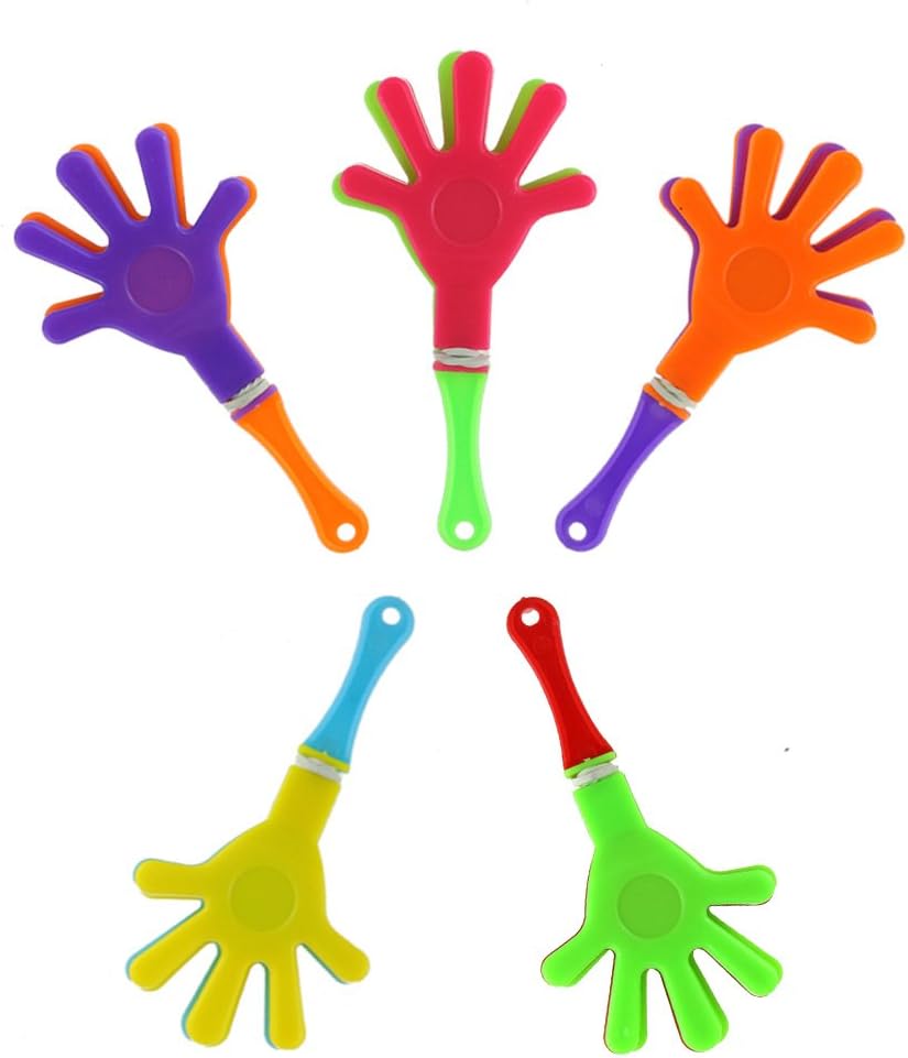 Etmact Plastic Hand Clappers 3.3", 24 Pack Plastic Toy Hand Toy Hand Clappers Plastic Hand Clappers Hand Clappers Noisemakers Toy Packs Clapper Toy Mini Hand Clappers Hand Clappers Bulk: Kitchen & Dining