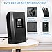 Joypea Wireless Weather Station,Indoor/Outdoor Wireless Temperature and Humidity Monitor- Temperature, Humidity, Current Time Backlight Outdoor Sensor-Black